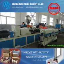 Maquinaria de madeira plástica, WPC linha de produção de perfil, máquinas de perfil de PVC